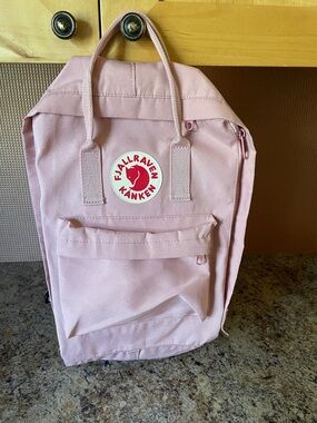 Light Pink Canvas Backpack with Top Handles